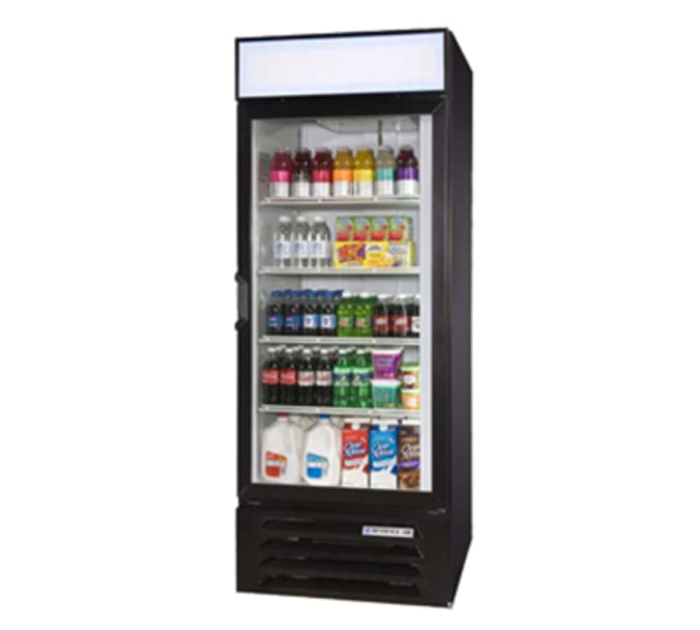 118-LV271B 30" One-Section Glass Door Merchandiser w/ Swing Door, 115v