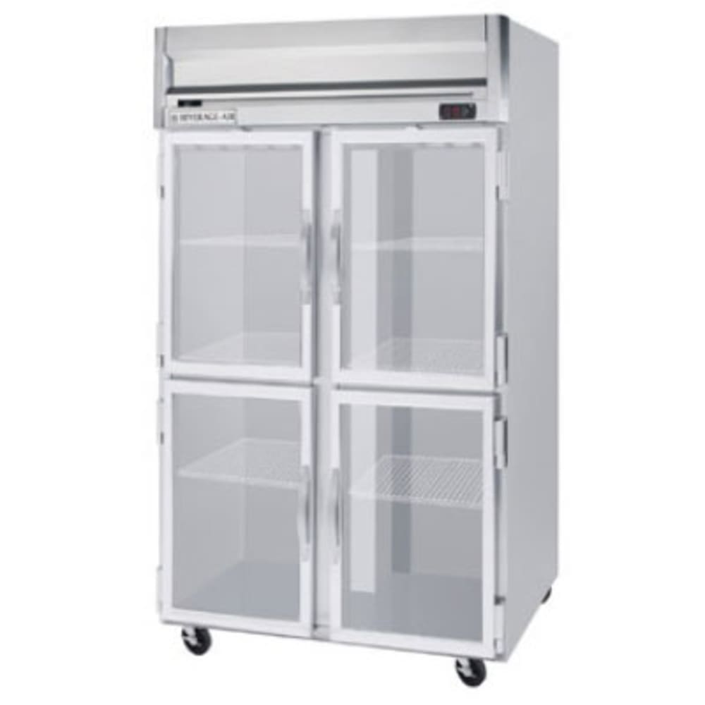118-HRPS21HG 52" Two Section Reach In Refrigerator, (4) Left/Right Hinge Glass Doors, 115v