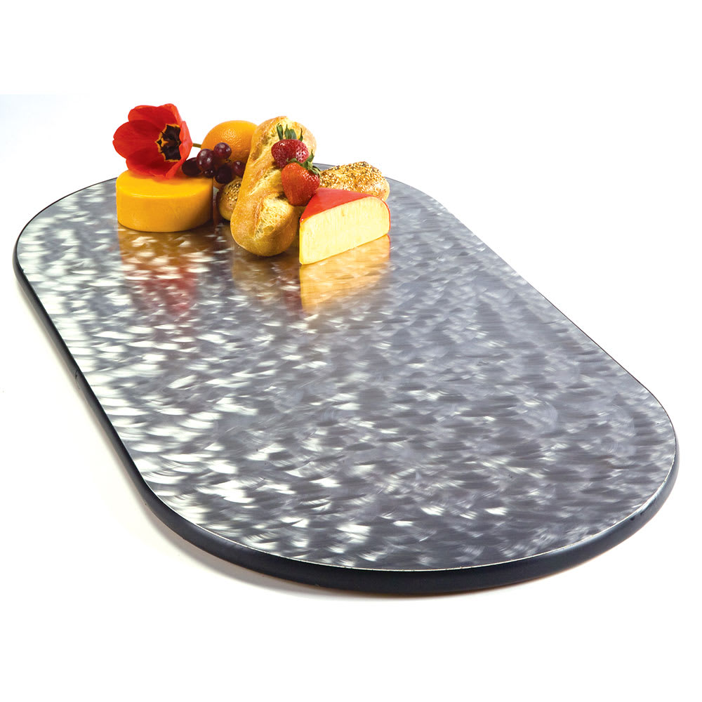 121-2430 Oval Serving Tray - 36" x 18", Stainless Steel