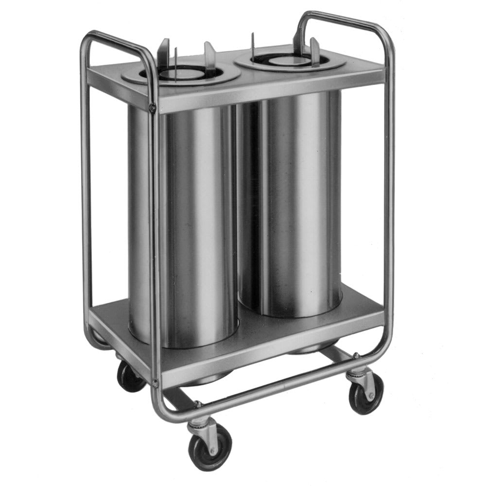 121-772 35 1/2" Mobile Dish Dispenser w/ (2) Columns, Stainless