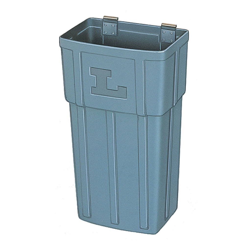 121-2026 Large Waste Basket w/ Hanger Strap, Polyethylene, Gray