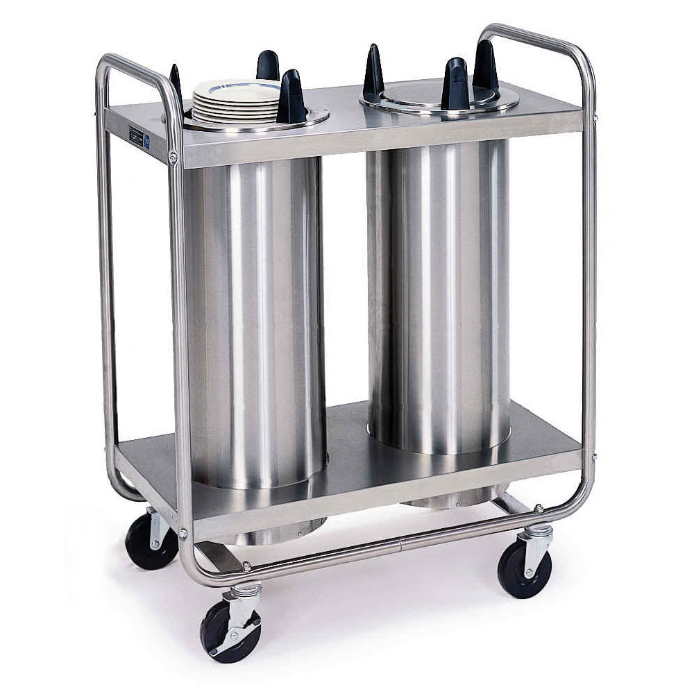121-7207 35 1/2" Mobile Dish Dispenser w/ (2) Columns, Stainless