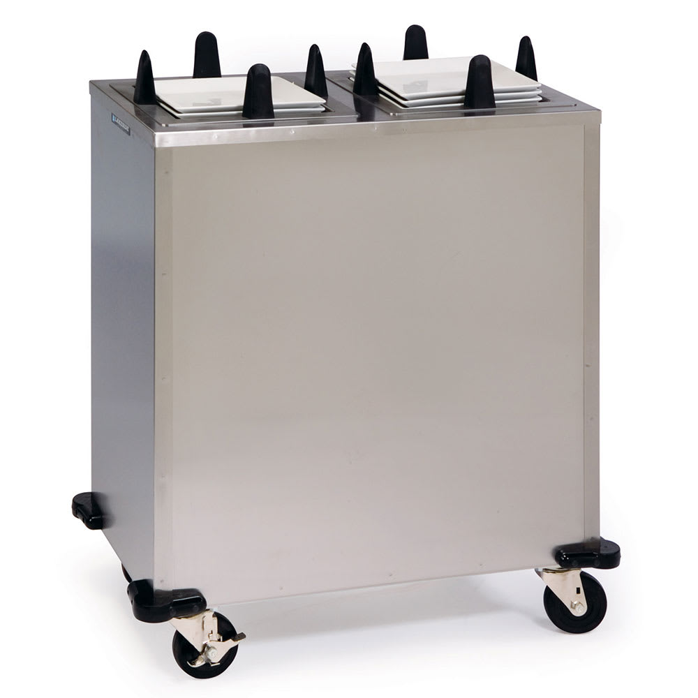121-S5210 32" Mobile Dish Dispenser for Square Plates w/ (2) Columns, Stainless