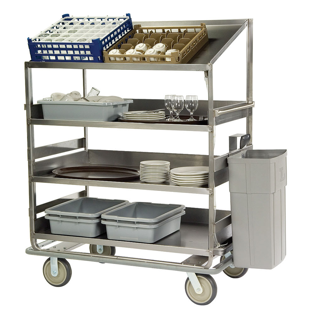 121-B591 Soiled Dish Cart w/ 4 Shelves