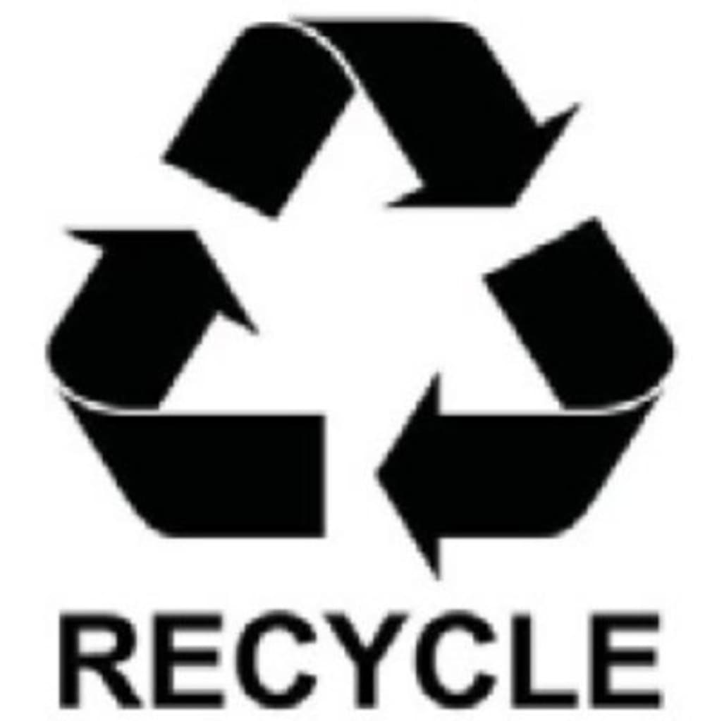 Witt LABEL55RBK Recycle Logo Decal - "Recycle", English