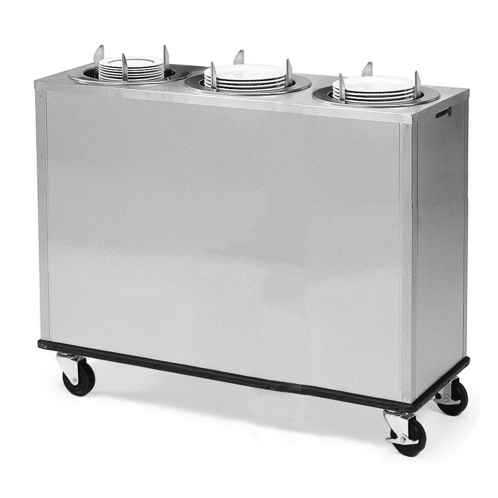 121-962 45" Mobile Dish Dispenser w/ (3) Columns, Stainless