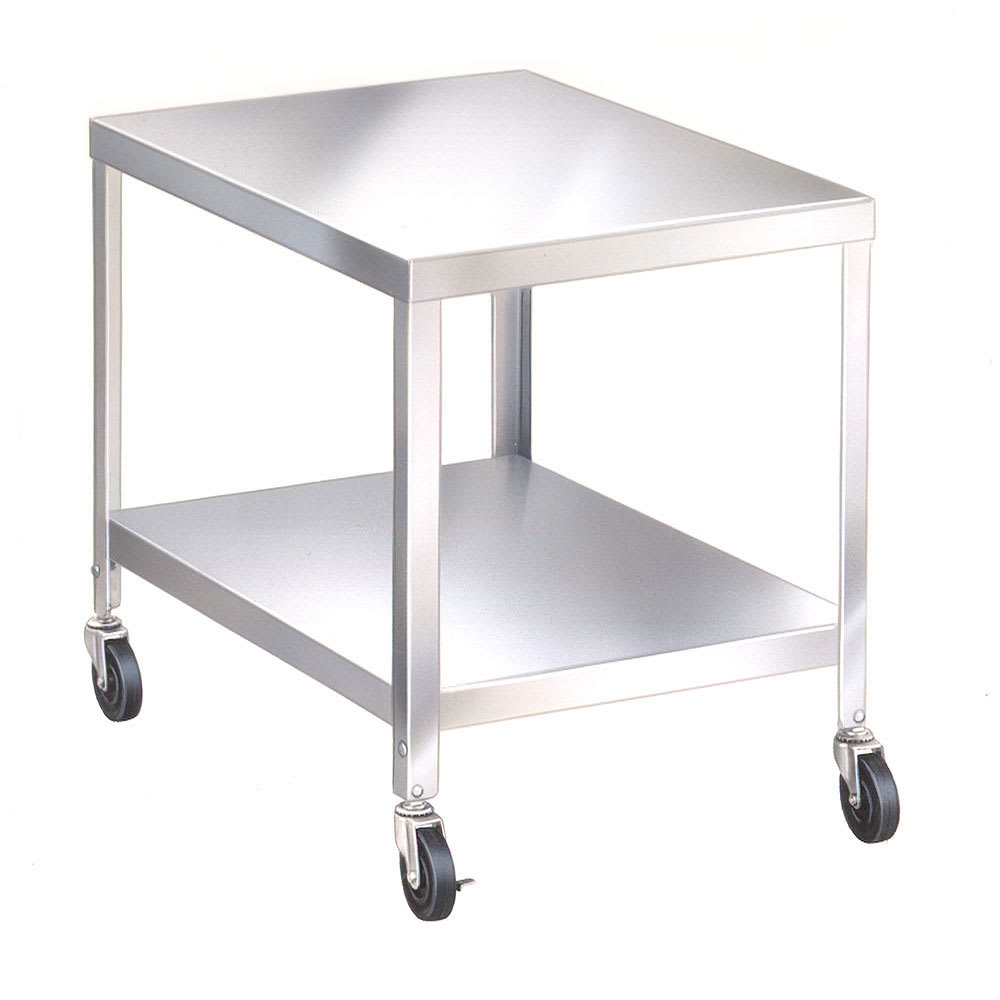 Lakeside 517 25 1/4" Mixer Table w/ All Stainless Undershelf Base, Mobile, 33 1/4"D