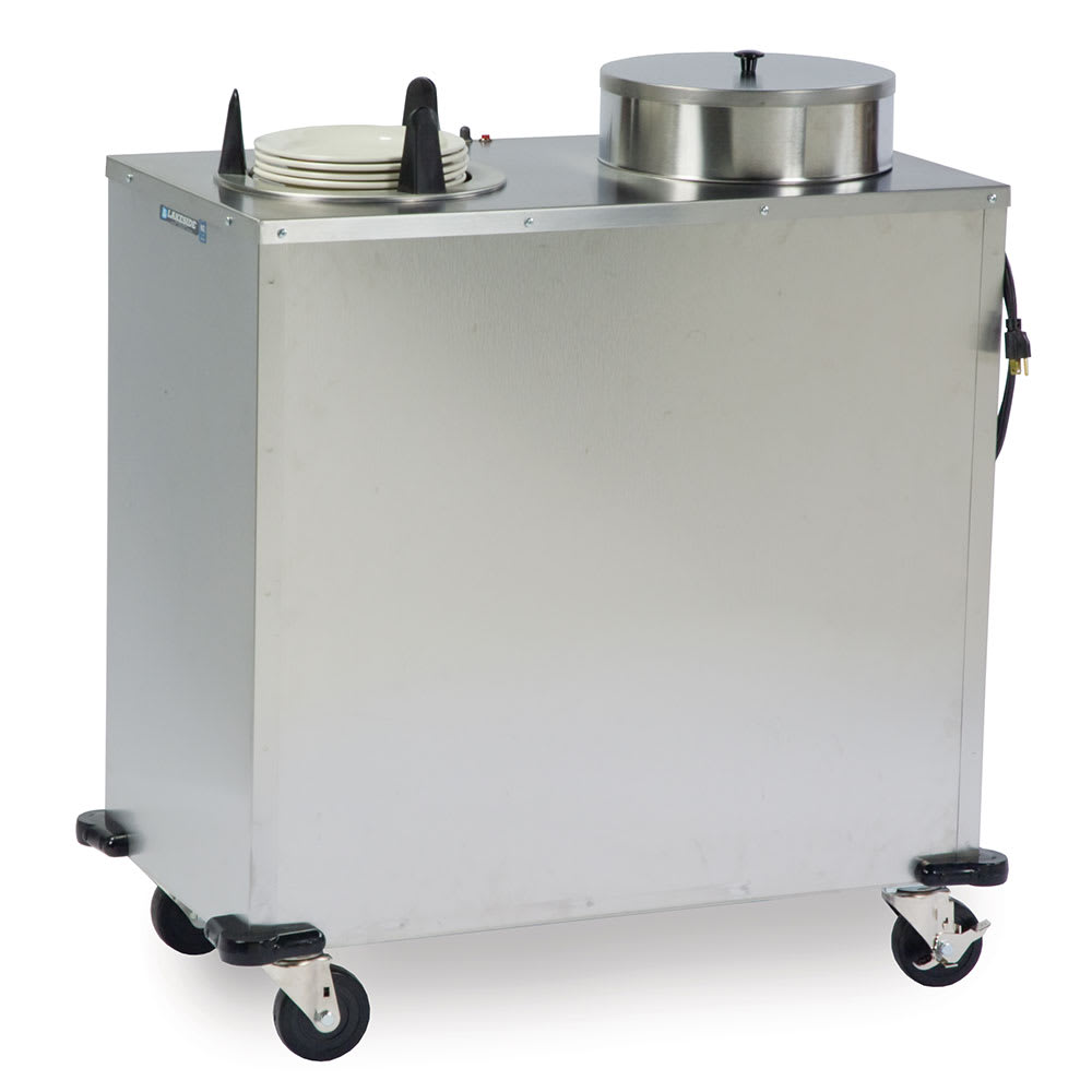 121-E6209 36 1/2" Heated Mobile Dish Dispenser w/ (2) Columns - Stainless, 120v