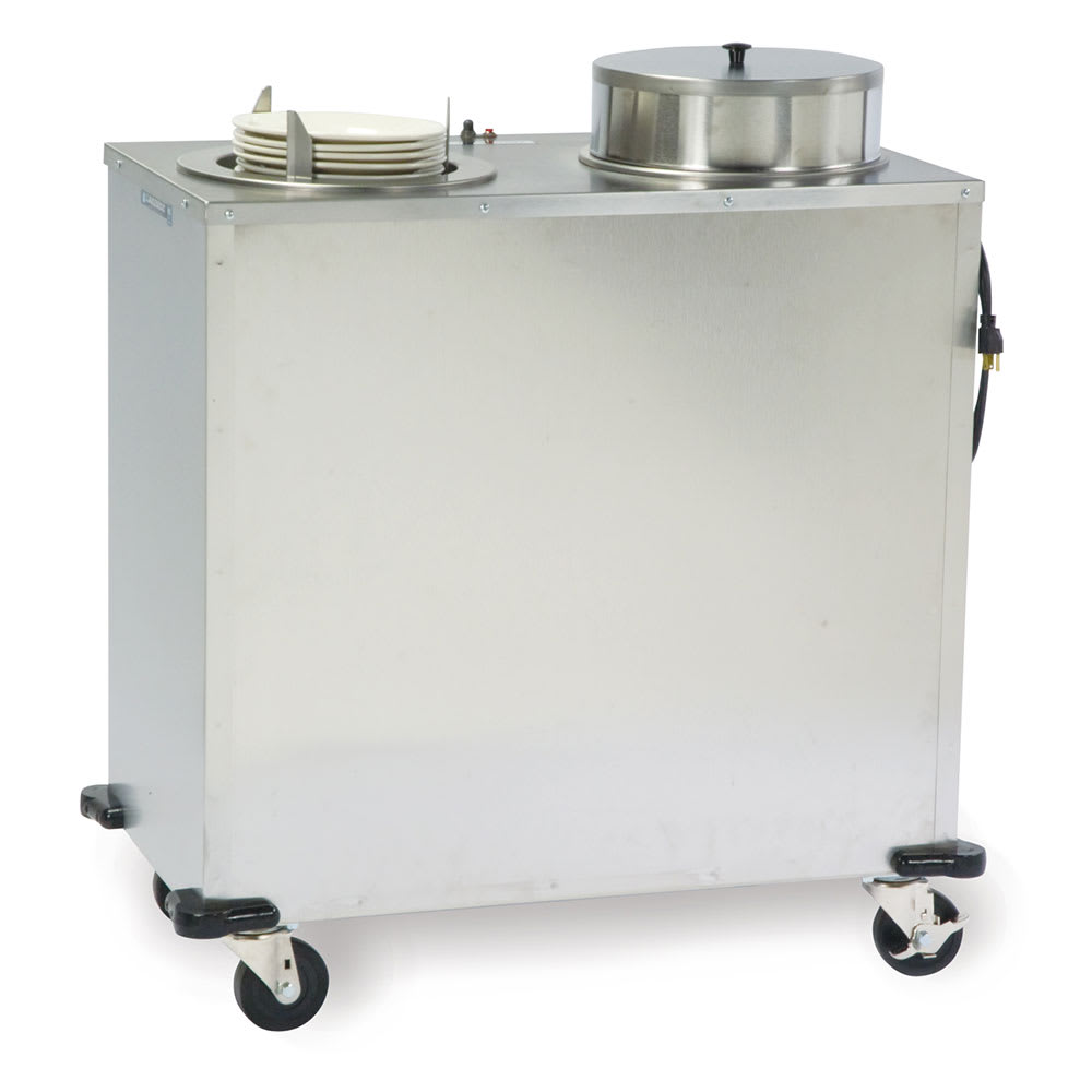 121-E927 36 1/2" Heated Mobile Dish Dispenser w/ (2) Columns - Stainless, 120v