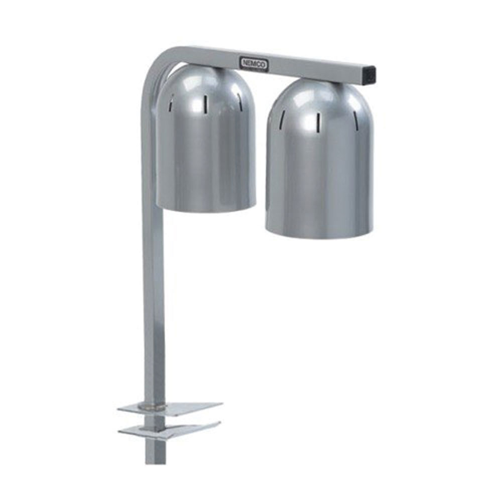 128-60042 2 Bulb Portable Heat Lamp w/ Adjustable Clamp Arm, Steel/Aluminum, 120v