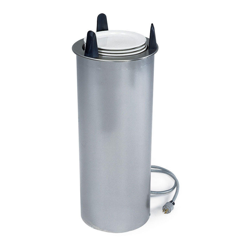 121-6009 12 3/8" Heated Drop In Dish Dispenser, Stainless, 120v