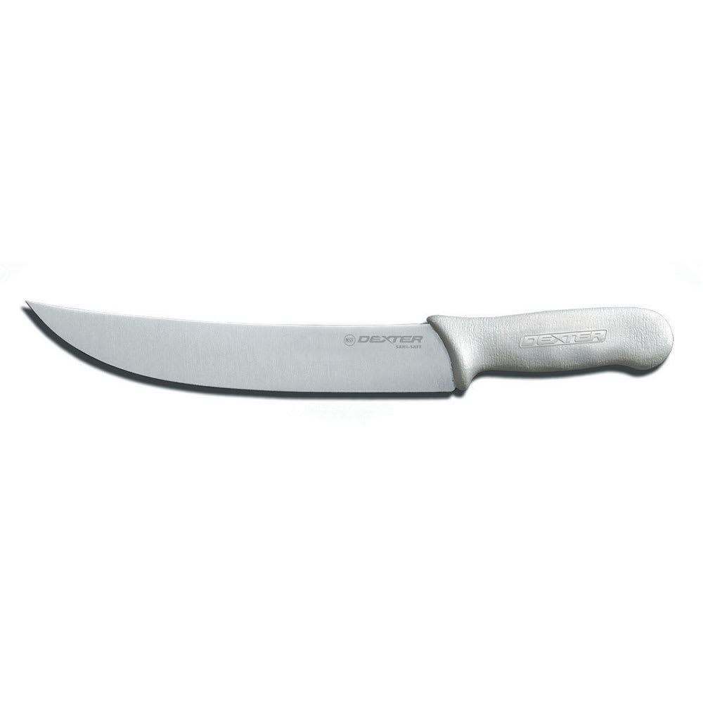 Dexter Russell S132-10PCP SANI-SAFE® 10" Cimeter Knife w/ Polypropylene White Handle, Carbon Steel