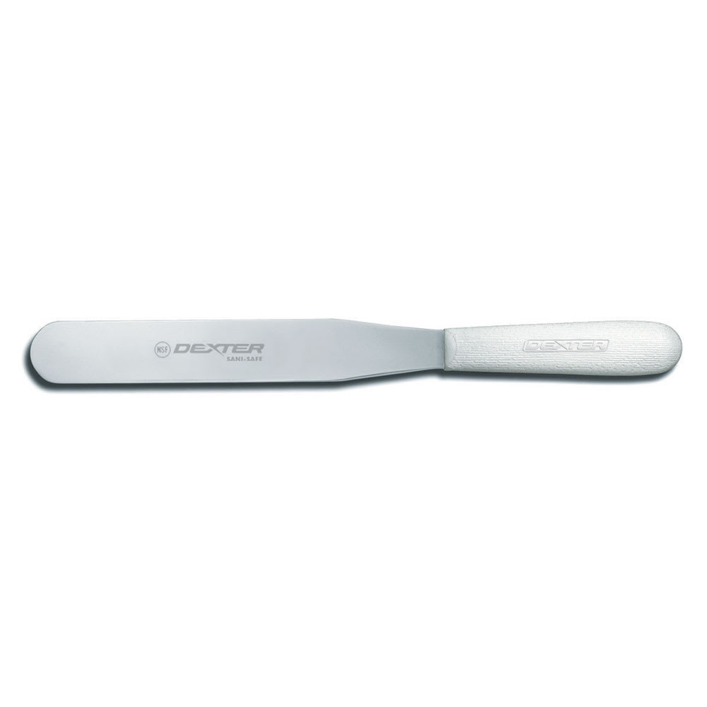 135-17453 SANI-SAFE® 10" Decorating & Icing Spatula w/ Polypropylene White Handle, Stain...