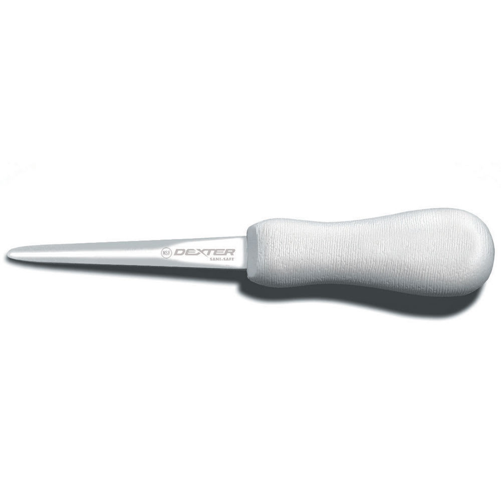 135-10463 SANI-SAFE® 4" Oyster Knife w/ Polypropylene White Handle, Carbon Steel