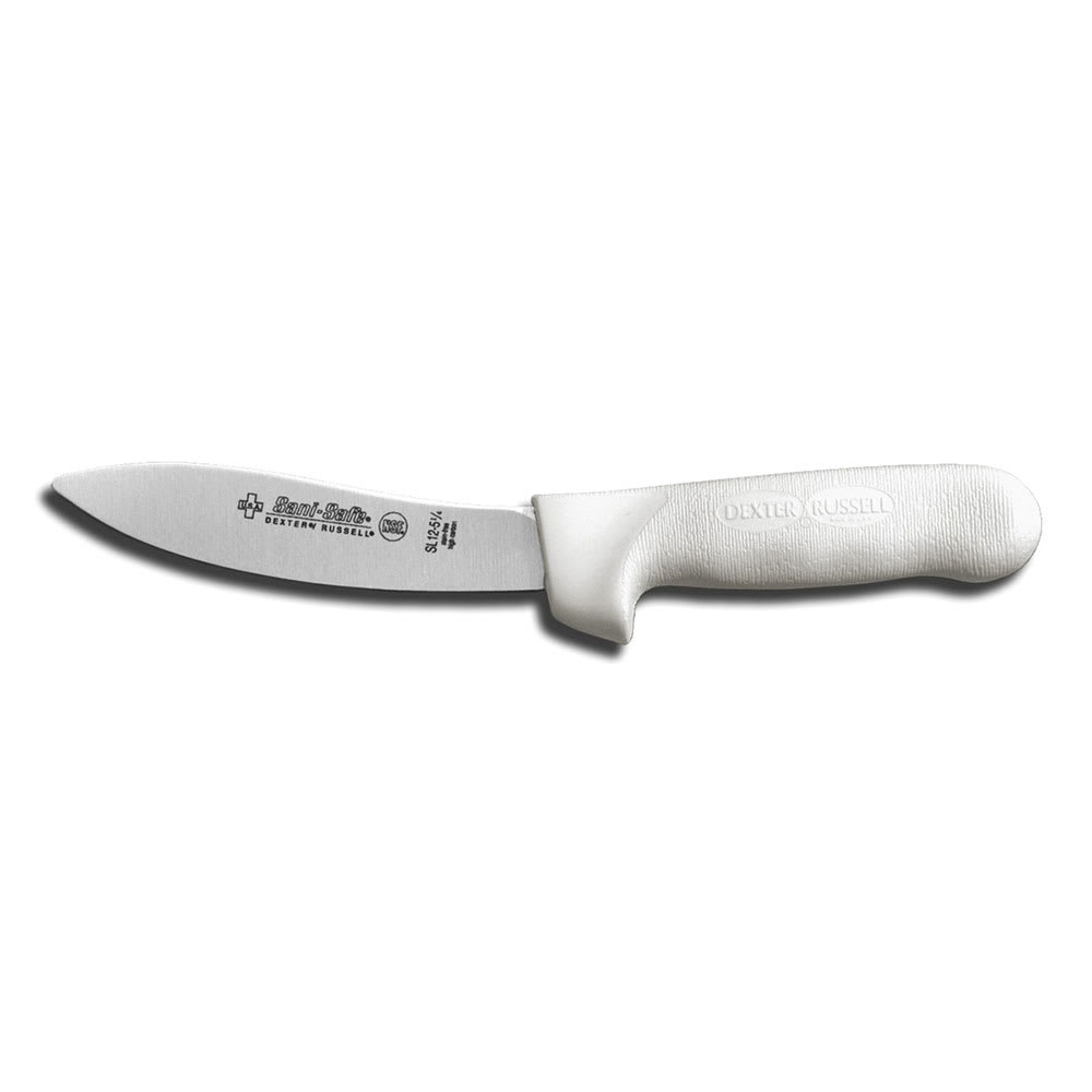 Dexter Russell SL12-51/4 SANI-SAFE® 5 1/4" Sheep Skinner w/ White Handle, Carbon Steel