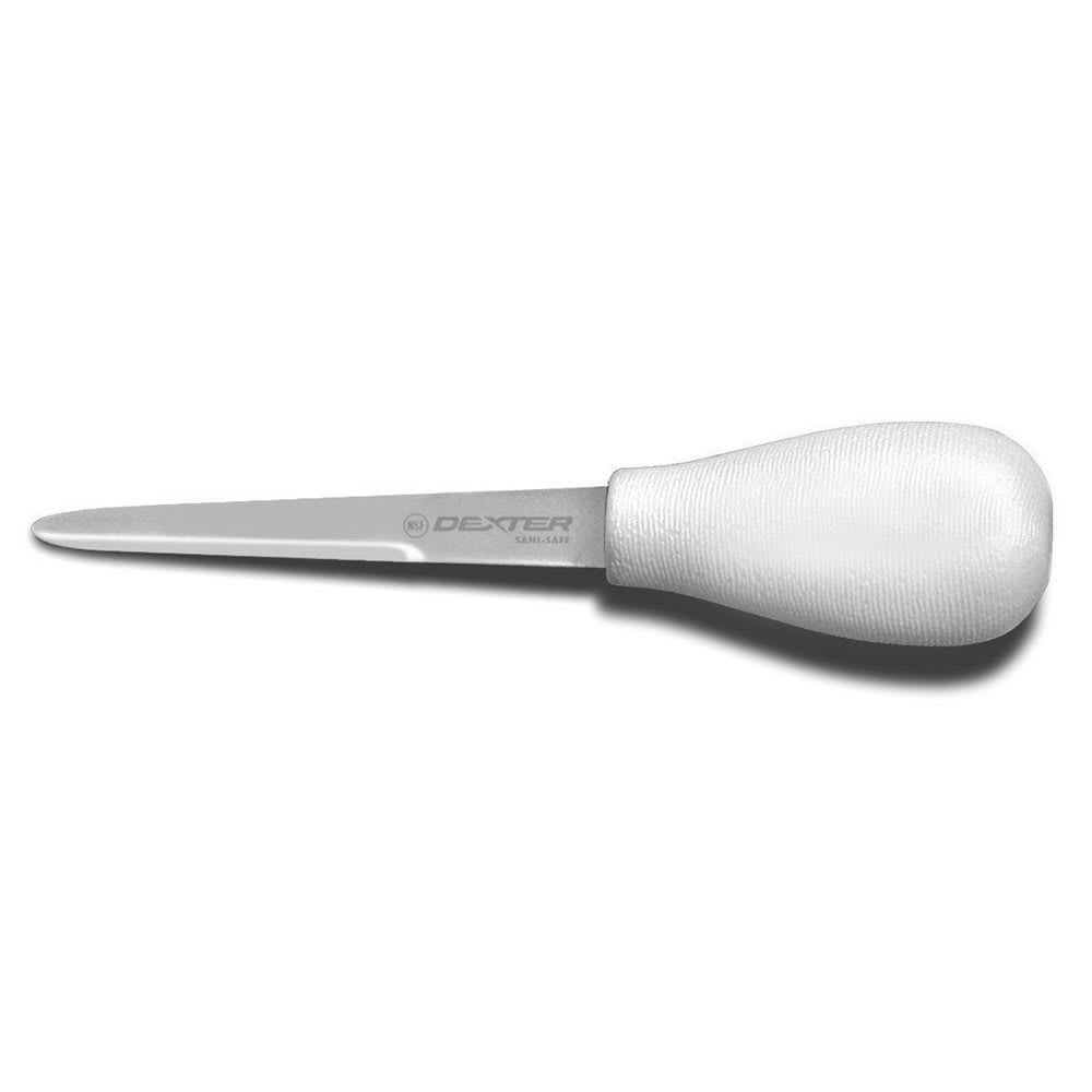 Dexter Russell S122 SANI-SAFE® 4" Oyster Knife w/ Polypropylene White Handle, Carbon Steel