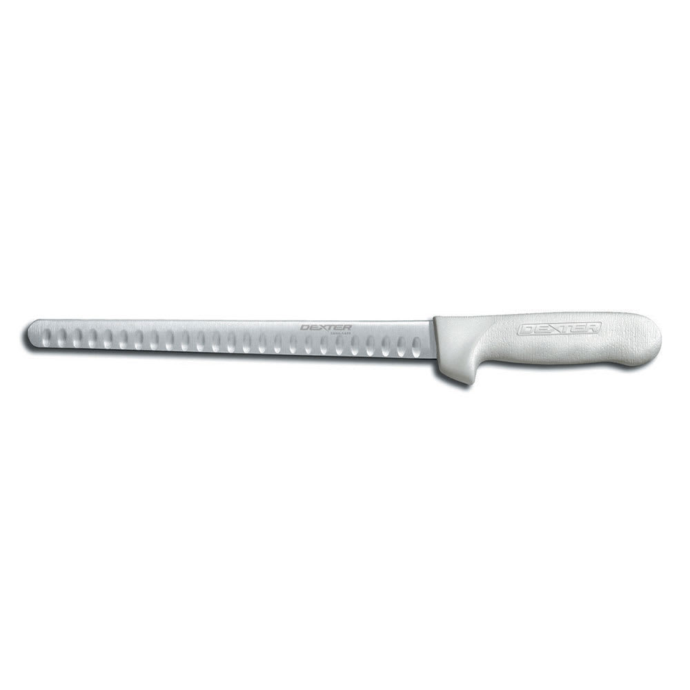 Dexter Russell S140N-10GE-PCP SANI-SAFE® 10" Slicer w/ Polypropylene White Handle, Carbon Steel