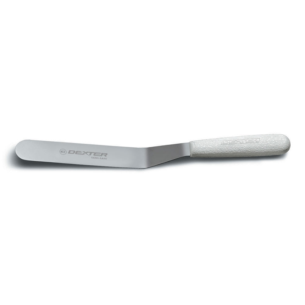135-19963 SANI-SAFE® 8" Spatula w/ Polypropylene White Handle, Stainless Steel