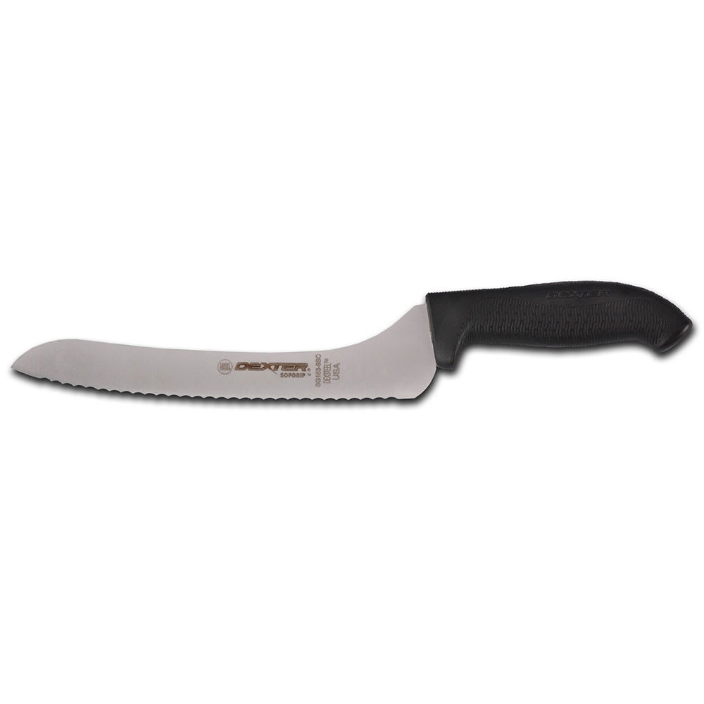 Dexter Russell SG163-9SCB-PCP 9" Sandwich Knife w/ Soft Black Rubber Handle, Carbon Steel