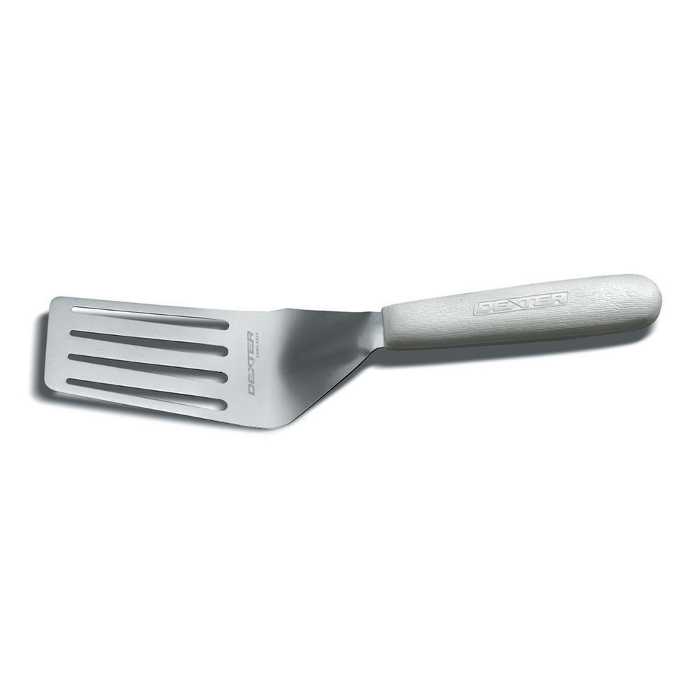 135-19873 SANI-SAFE® 4"x2 1/2" Pancake Turner w/ Polypropylene Handle, Stainless Steel