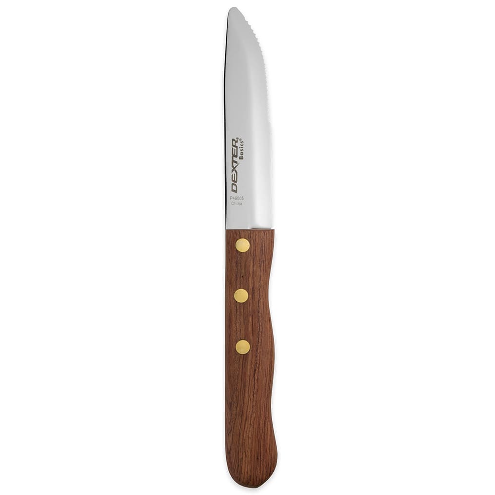 Dexter Russell P46005 4 3/4" Gaucho Style Steak Knife w/ Rosewood Handle, Carbon Steel