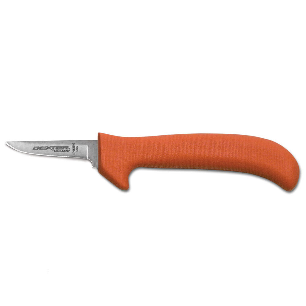Dexter Russell EP151HG SANI-SAFE® 2 1/2" Trimming Knife w/ Polypropylene Orange Handle, Carbon Steel