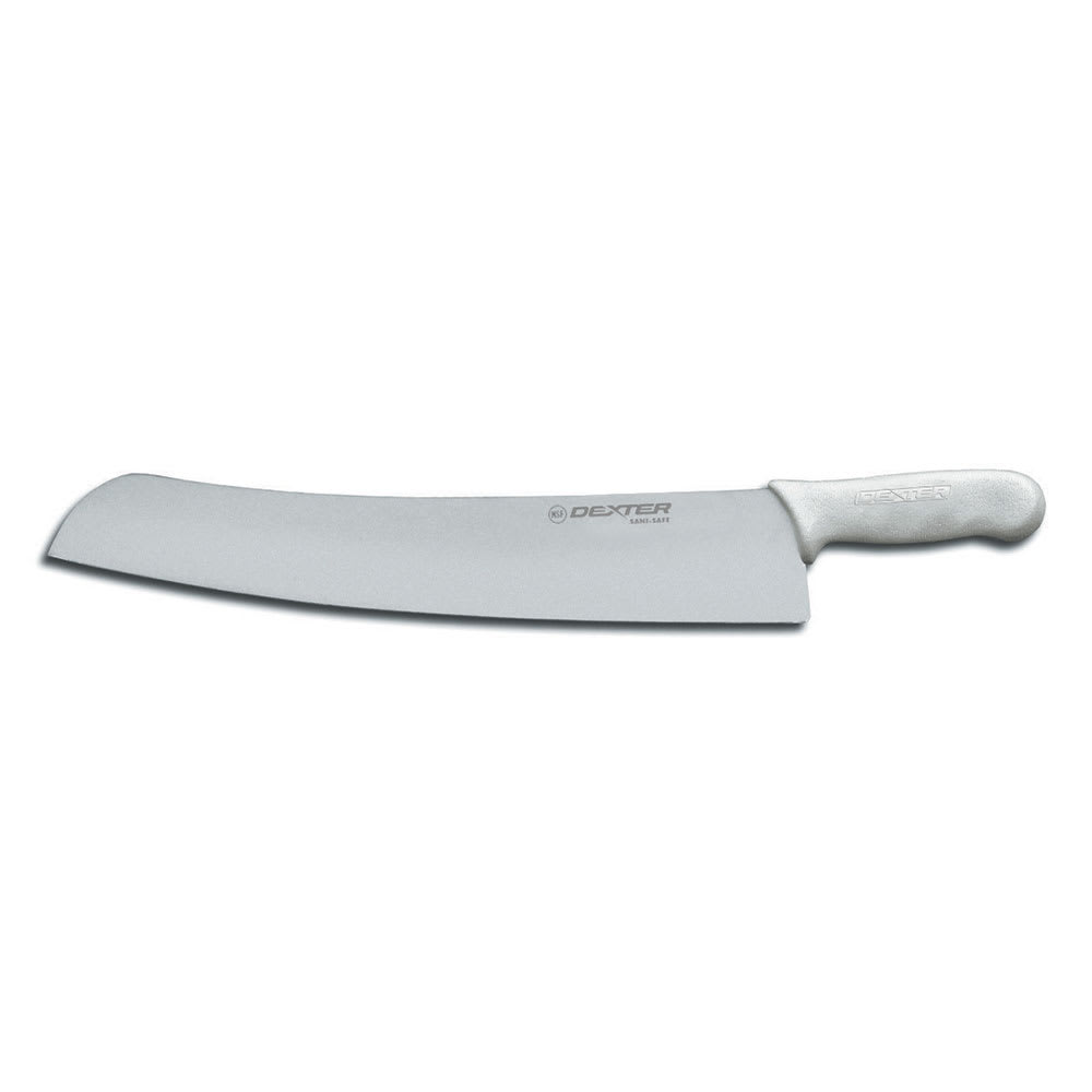 Dexter Russell S160-16 SANI-SAFE® 16" Pizza Knife w/ White Plastic Handle, Carbon Steel