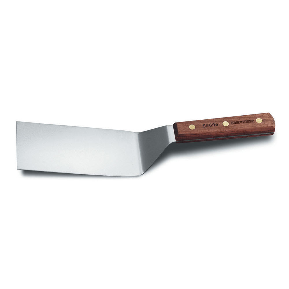 135-19960 5"x3" Hamburger Turner w/ Rosewood Handle, Stainless Steel