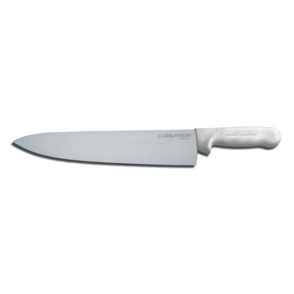 Dexter Russell S145-12PCP SANI-SAFE® 12" Chef's Knife w/ Polypropylene White Handle, Carbon Steel
