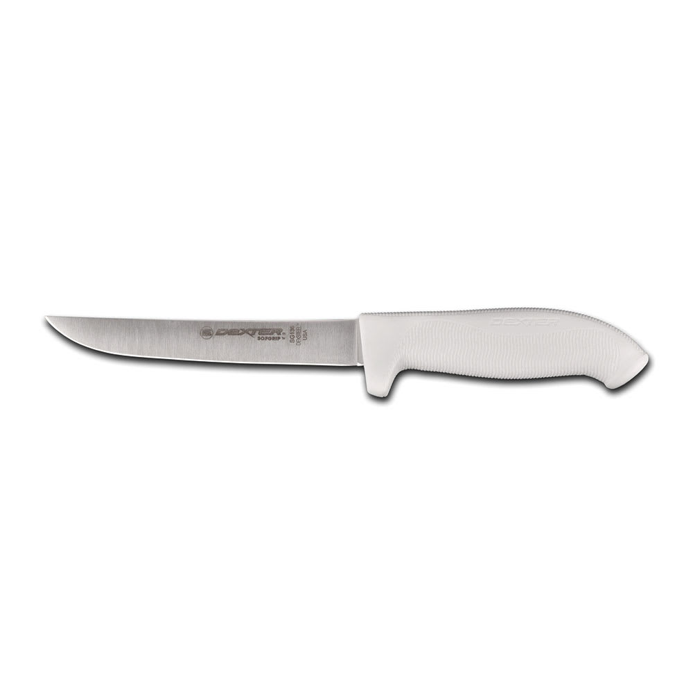 Dexter Russell SG136PCP 6" Boning Knife w/ Soft White Rubber Handle, Carbon Steel