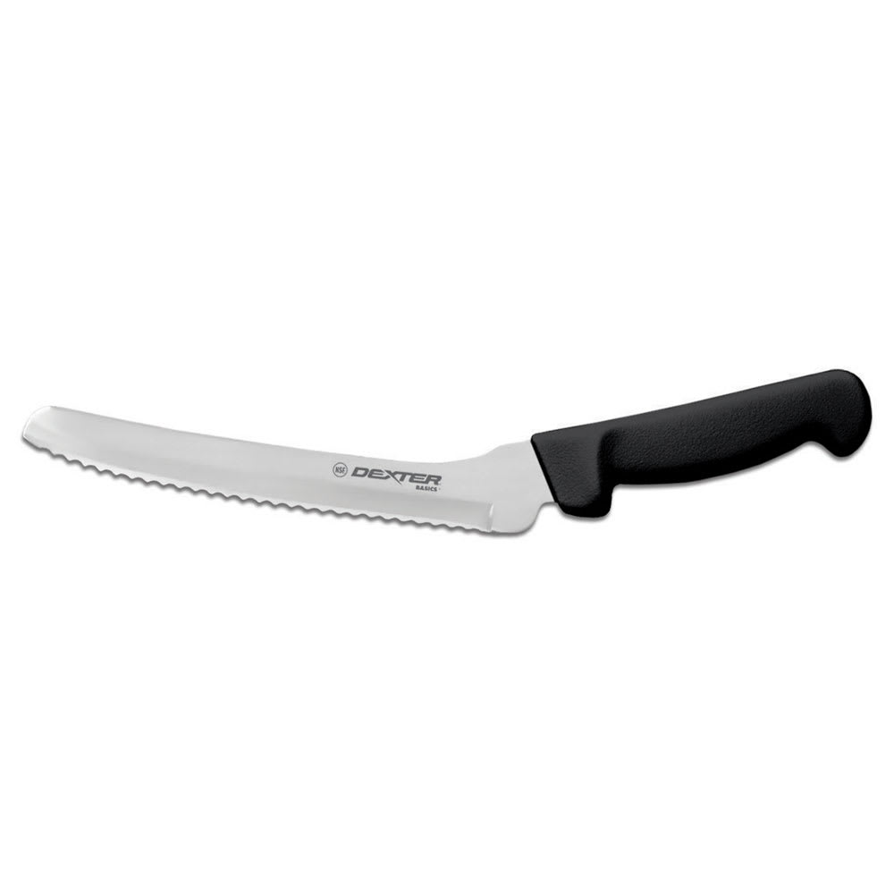 Dexter Russell P94807B 8" Sandwich Knife w/ Polypropylene Black Handle, Carbon Steel