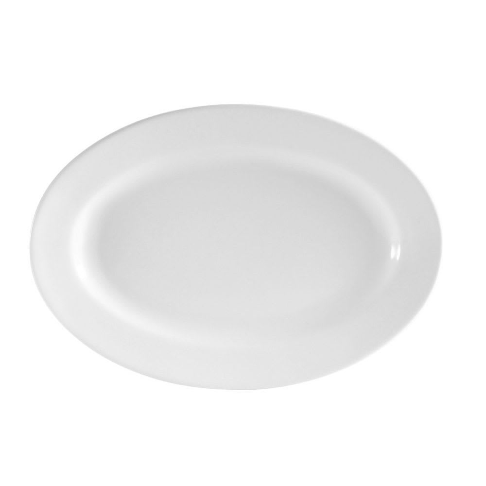 130-RCN61 16" x 10 7/8" Oval Platter - 16" x 10 7/8", Porcelain, Super White