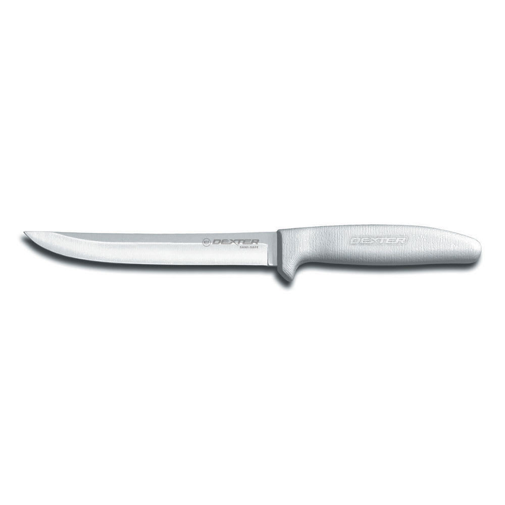 135-01173 SANI-SAFE® 6" Boning Knife w/ Polypropylene White Handle, Carbon Steel