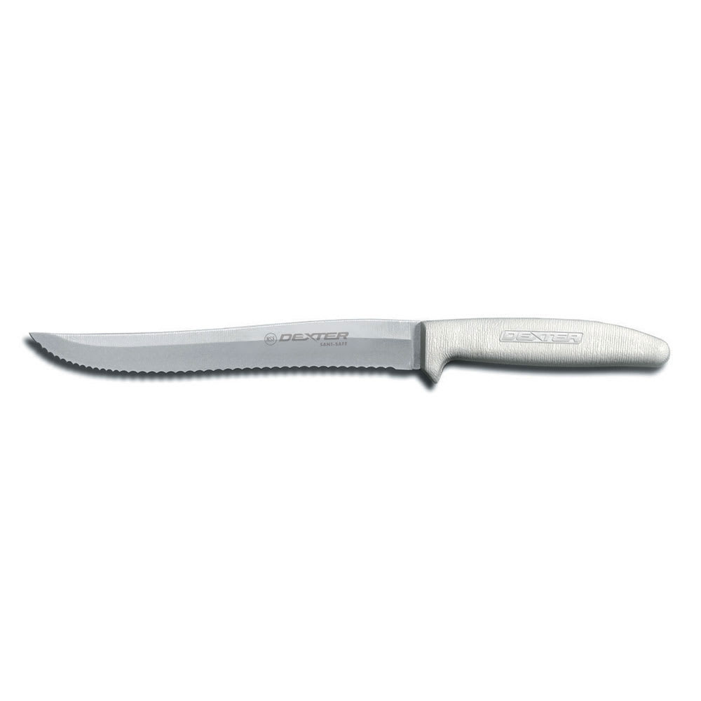 Dexter Russell S158SC-PCP SANI-SAFE® 8" Utility Slicer w/ Polypropylene White Handle, Carbon Steel