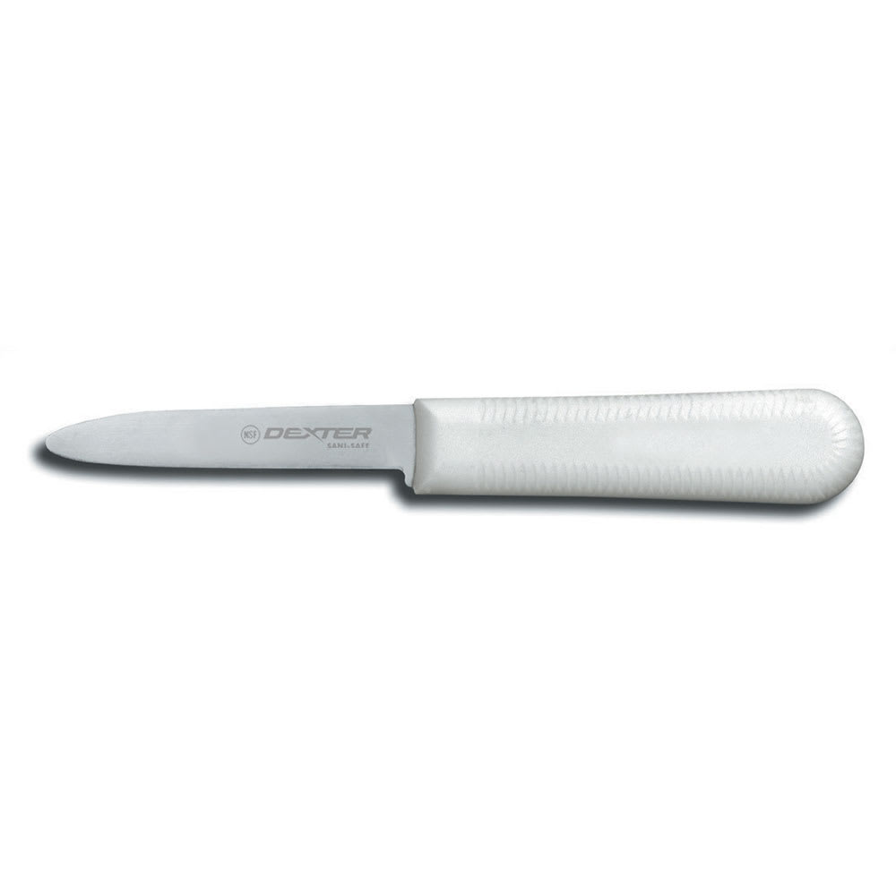 135-10443 SANI-SAFE® 3" Clam Knife w/ Polypropylene White Handle, Carbon Steel