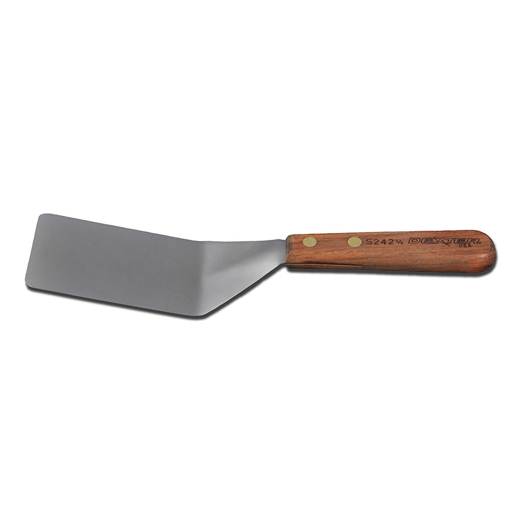 135-19720 4"x2 1/2" Pancake Turner w/ Rosewood Handle, Stainless Steel