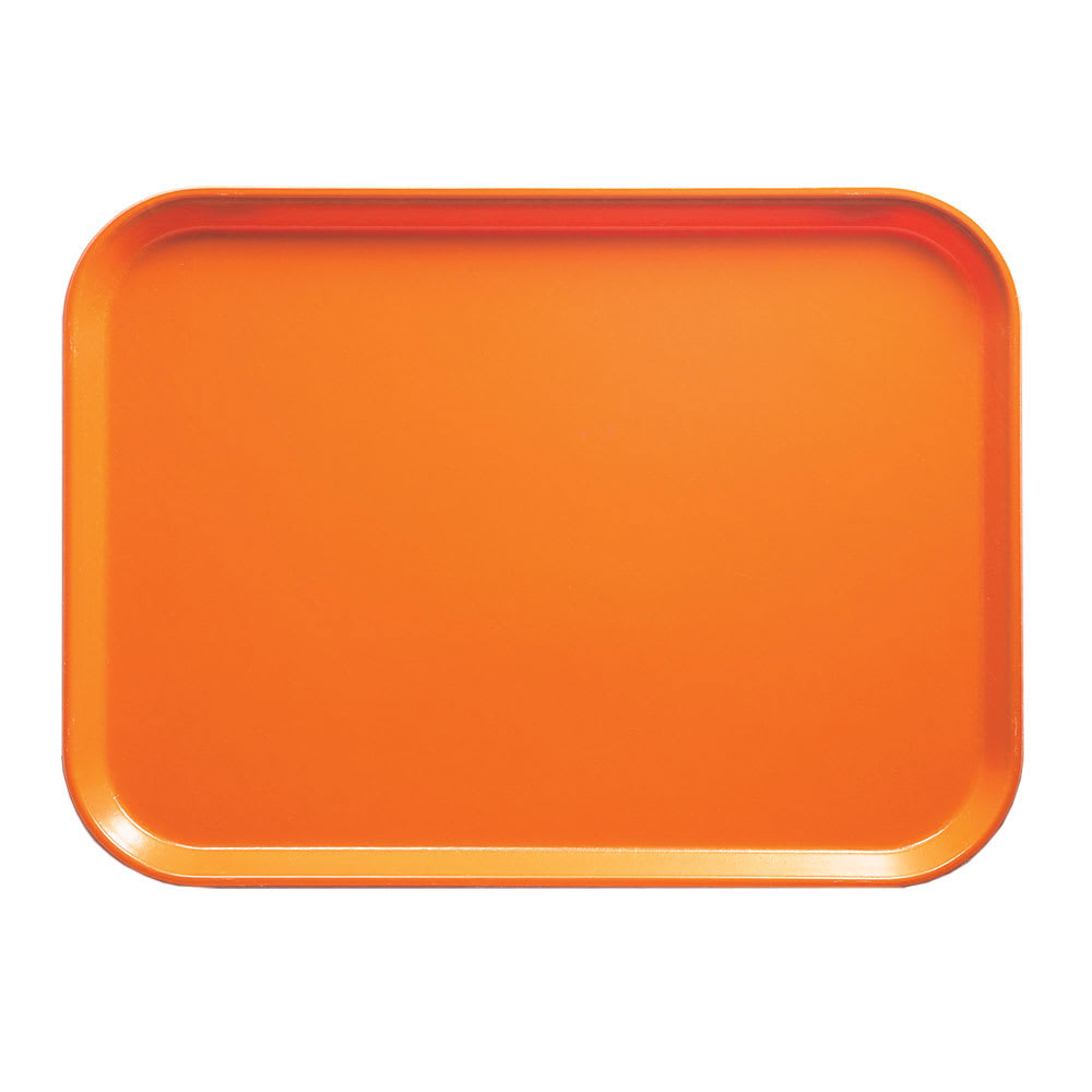 144-1015222 Fiberglass Camtray® Cafeteria Tray Insert - 15"L x 10 1/10" W, Orange Pizza...