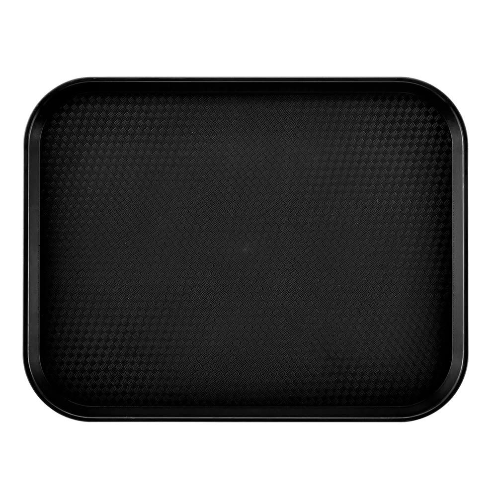 144-1014FF110 Plastic Fast Food Tray - 13 1/2"L x 10 2/5"W, Black