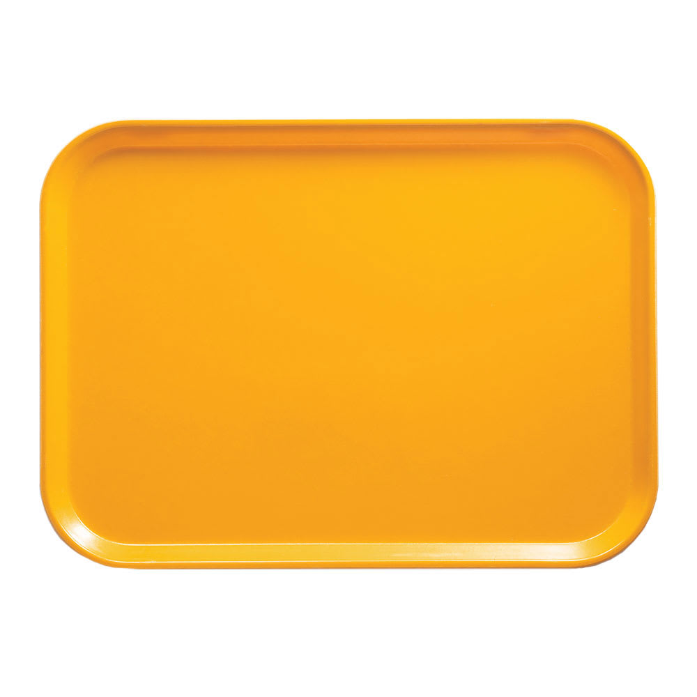 144-1318504 Fiberglass Camtray® Cafeteria Tray - 17 3/4"L x 12 3/5" W, Mustard