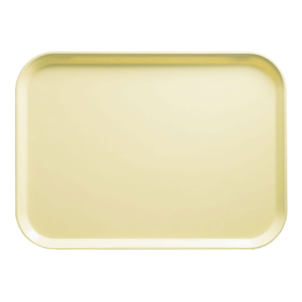144-1520536 Fiberglass Camtray® Cafeteria Tray - 20 1/4"L x 15"W, Lemon Chiffon