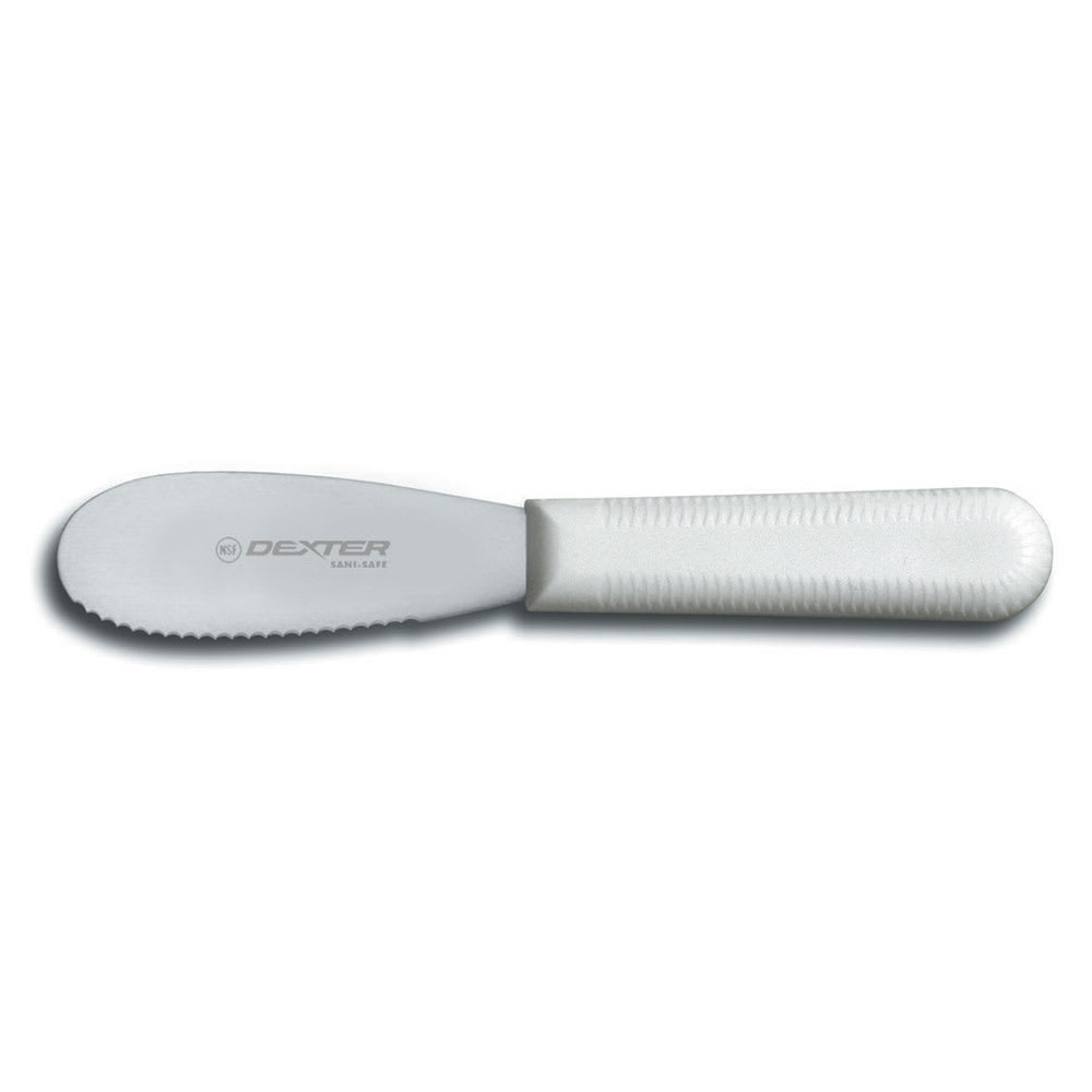 135-18213 SANI-SAFE® 3 1/2" Sandwich Spreader w/ Polypropylene White Handle, Stainless Steel