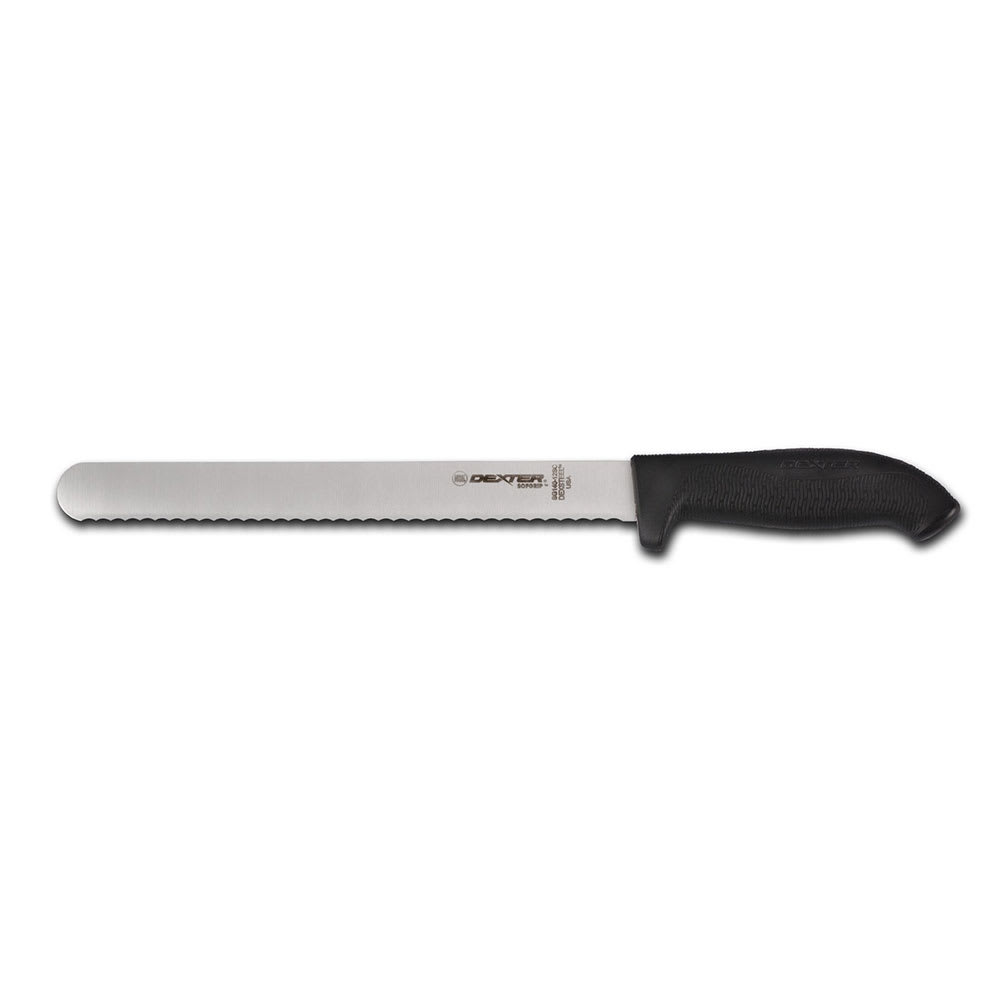 Dexter Russell SG140-12SCB-PCP 12" Slicer w/ Soft Black Rubber Handle, Carbon Steel