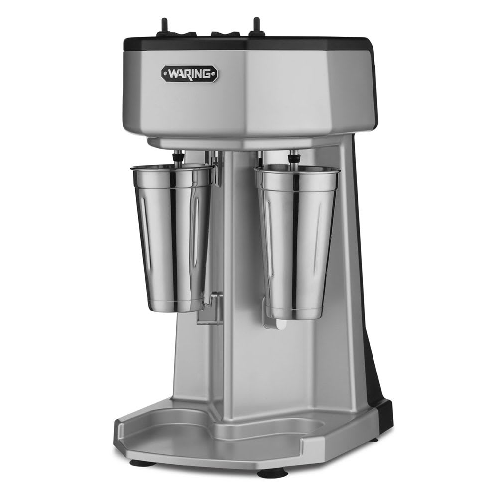 141-WDM240 Counter Mounted Drink Mixer w/ 2 Spindle & 3 Speed Motor, Stainless Cups, 120V