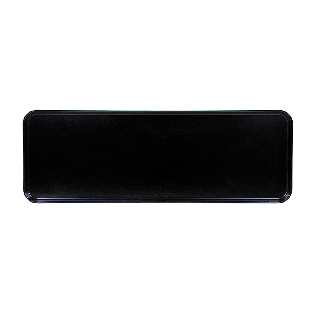 144-1030MT110 Rectangular Market Display Tray - 10 7/16" x 30" x 3/4", Black