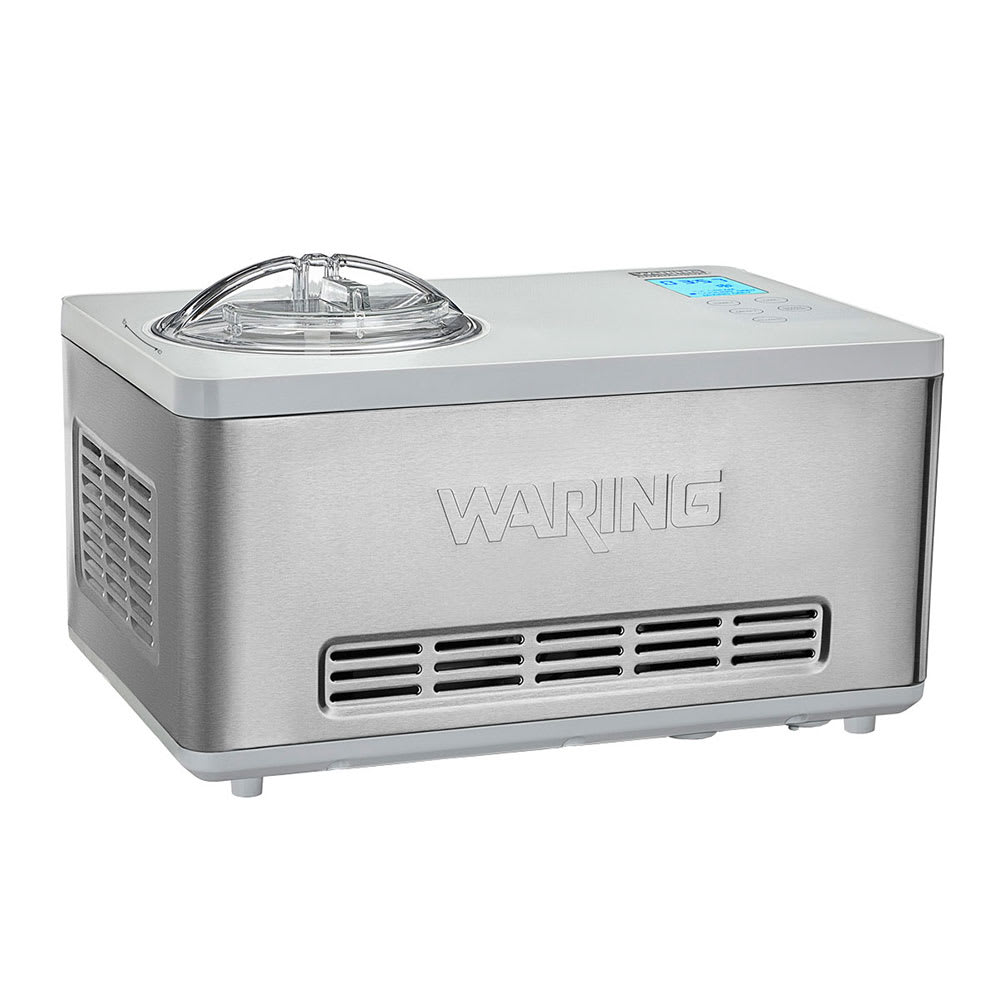 Waring WCIC20 2 qt Electric Ice Cream Maker Stainless, 120v