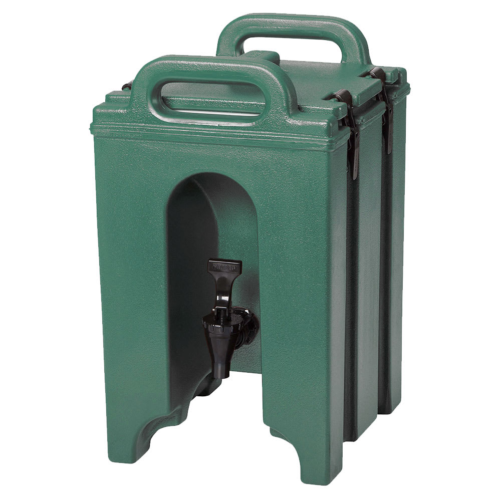 144-100LCD519 1 1/2 gal Camtainer® Insulated Beverage Dispenser, Kentucky Green