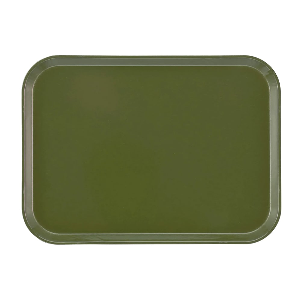 144-1318428 Fiberglass Camtray® Cafeteria Tray - 17 3/4"L x 12 3/5" W, Olive Green