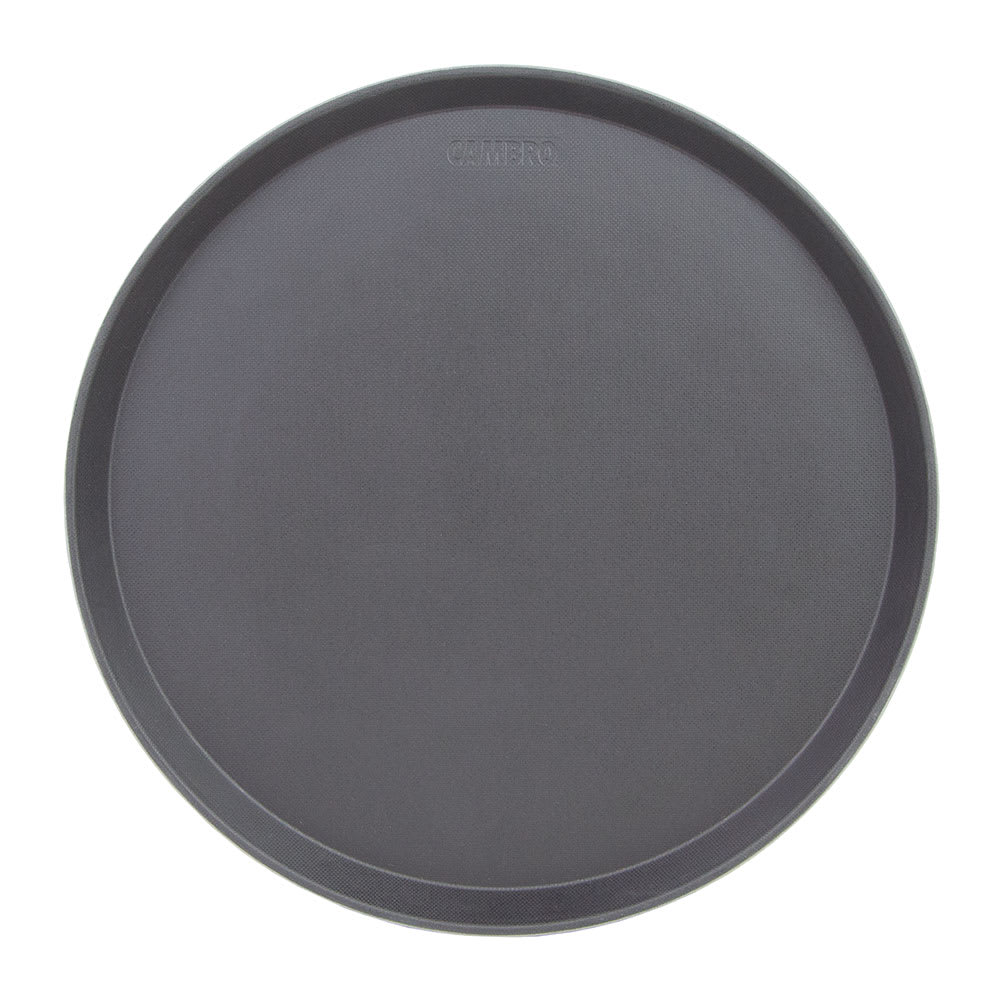 144-1600CT110 16" Round Camtread Serving Tray - Fiberglass, Black Satin