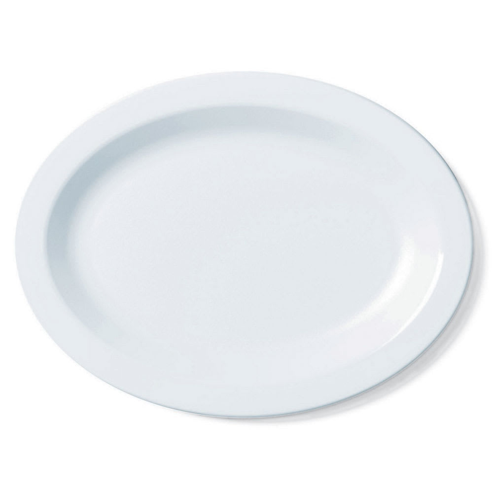 144-120CWP148 12" x 9" Oval Camwear Platter - Plastic, White