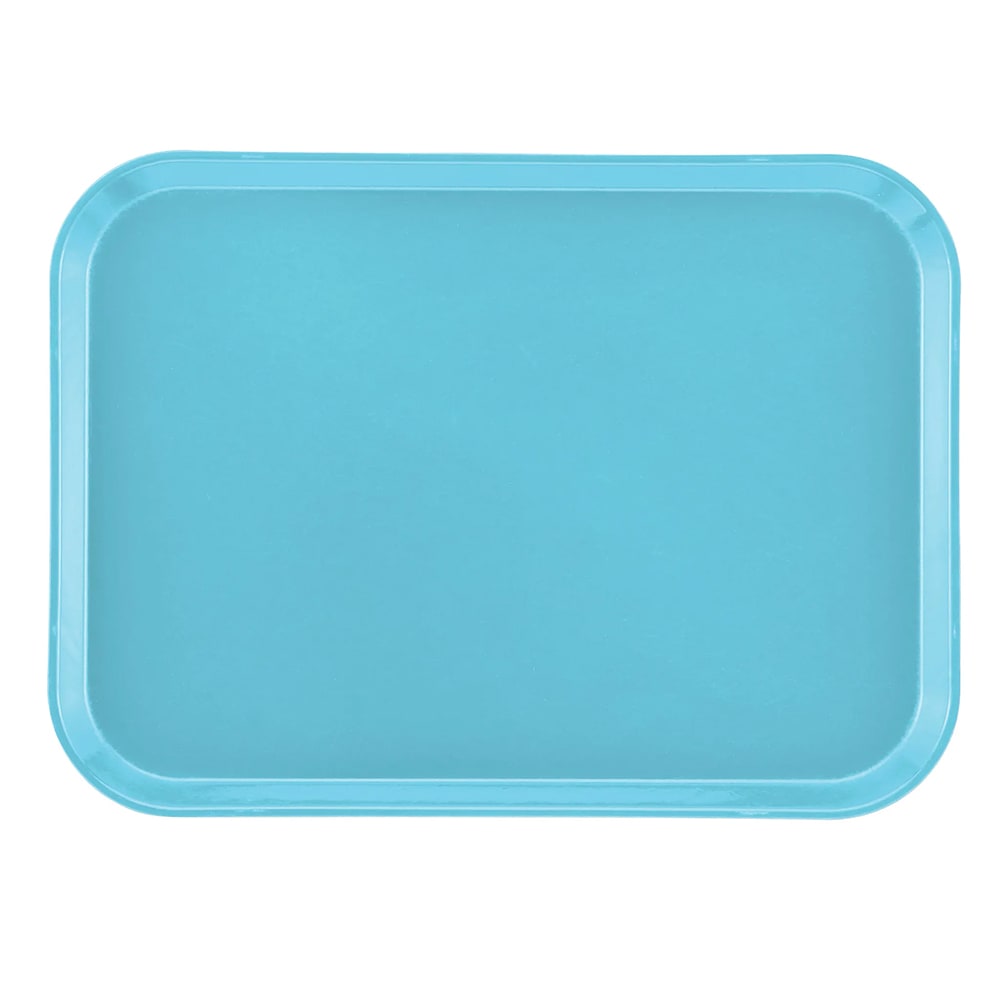 144-1318518 Fiberglass Camtray® Cafeteria Tray - 17 3/4"L x 12 3/5" W, Robin Egg Blue